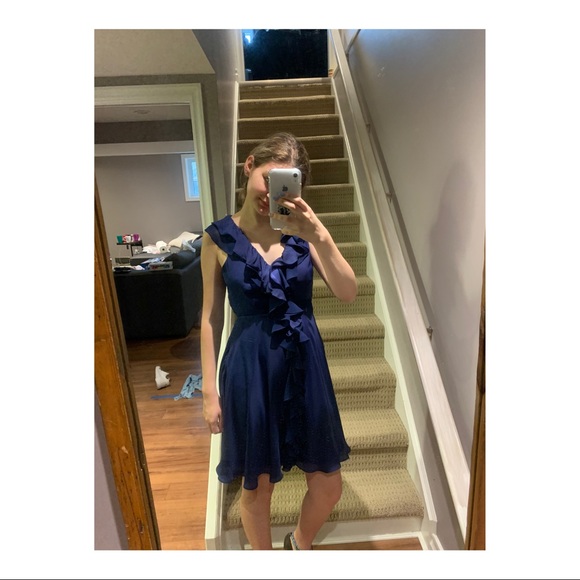 Blue ruffle fun and flirty dress - Picture 5 of 5